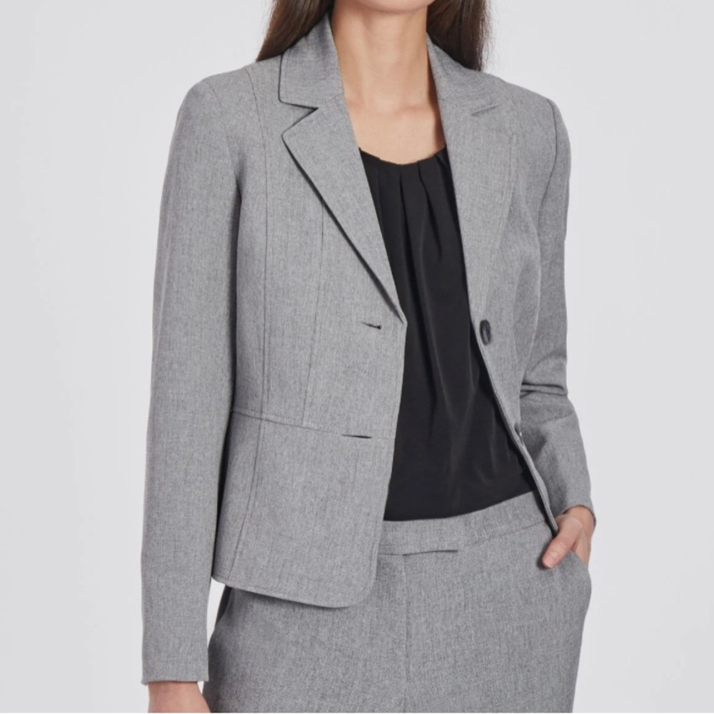 Kasper Two-Button Grey Blazer